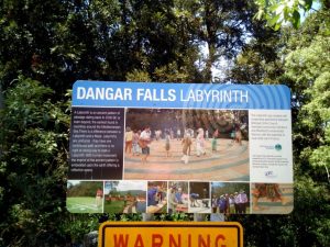 Signage to waterfall