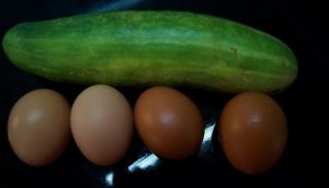 eggs and cucumber