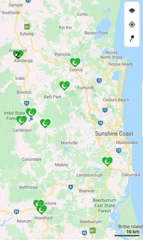 free & cheap camps sunshine coast