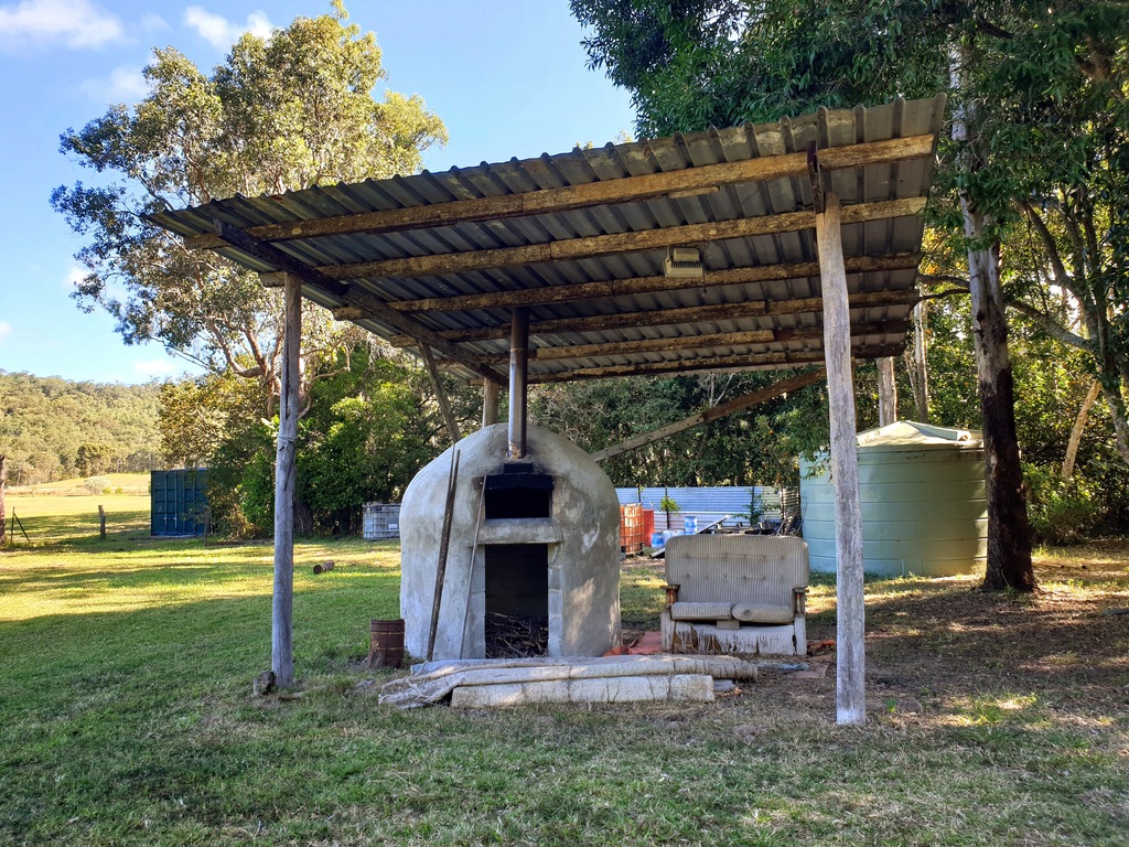 pizza oven at  mushroom valley eco camp Qld and mushroom valley festival 