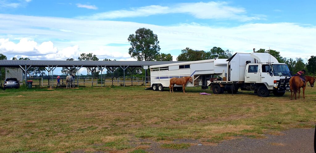 horse riding at Theodore Showground Queensland camping caravans