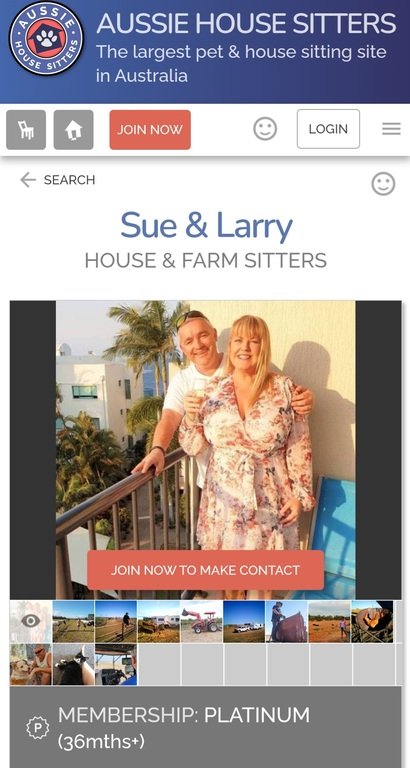 Aussie house sitters full time caravanning profile