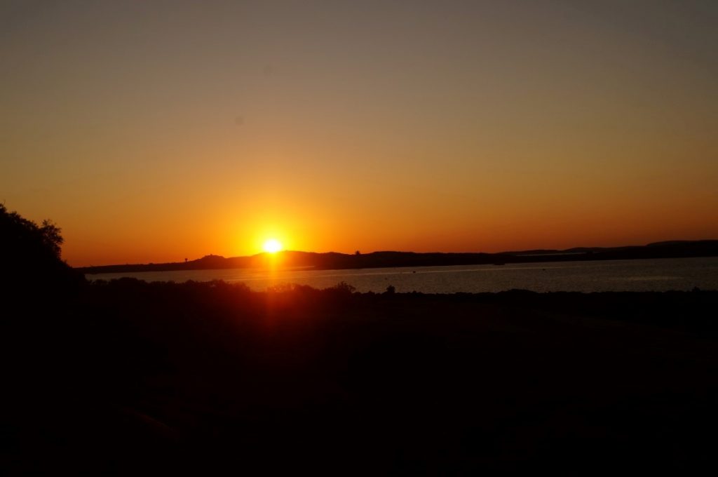 Dampier Caravan Park sunset WA