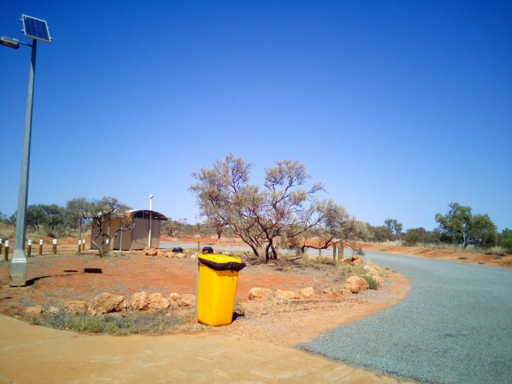 Lyndon rest area East toilets and bin
