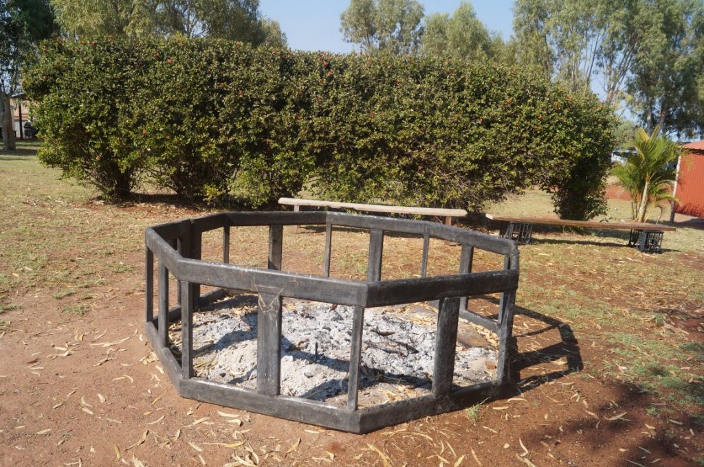 Pardoo Station caravan park fire pit