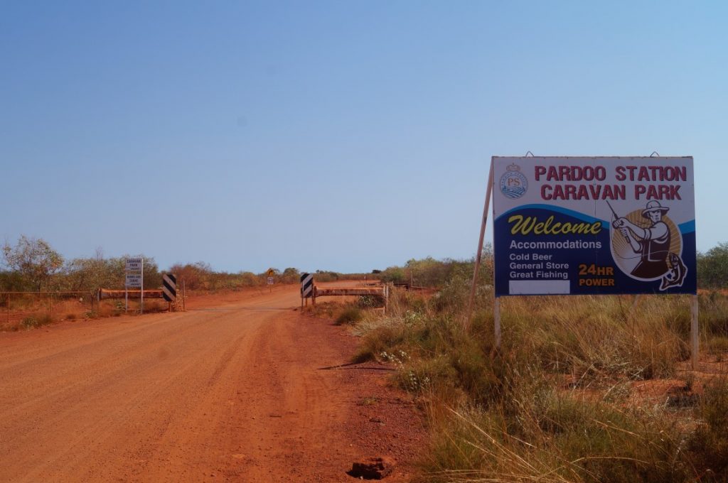 Pardoo Station caravan park entry