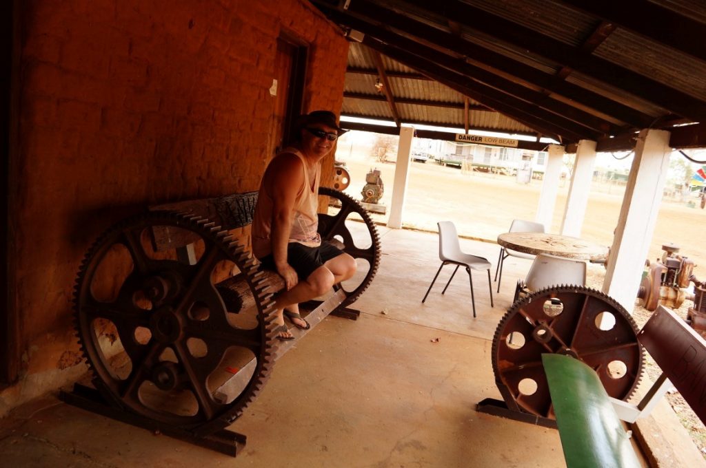 Banka Banka Station Northern Territory home made wooden seating