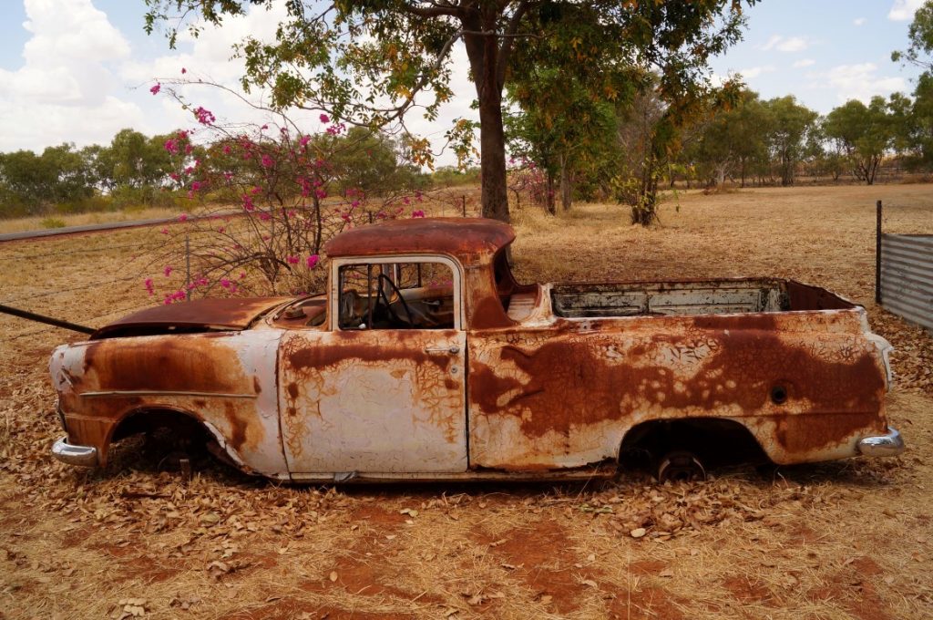 Banka Banka Station Northern Territory Memorabilia old rusty car