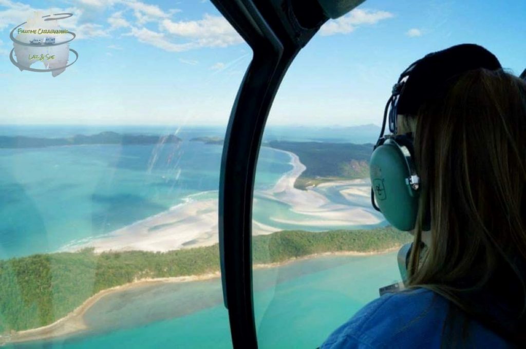 Whitsundays Helicopter flight over White Haven Beach and islands