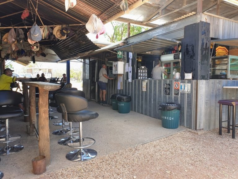 seating area at Glengarry hotel pub Cumborah NSW near Lightning ridge