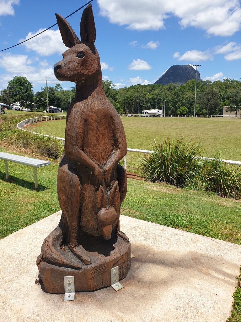 Pomona Showground QLD wooden kangaroo