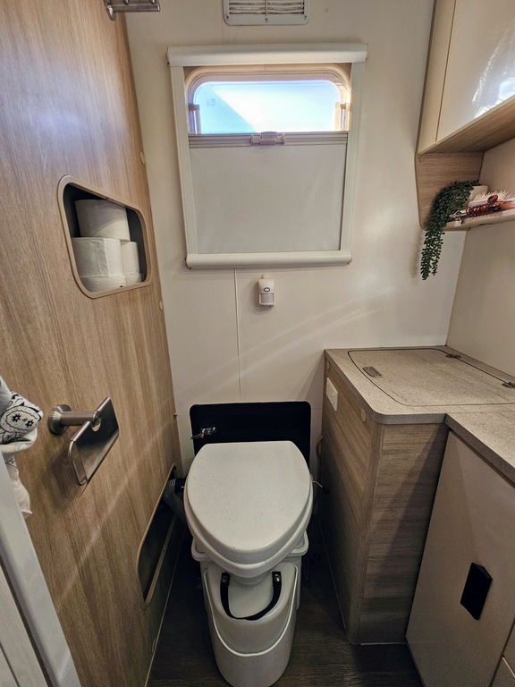Natures Head Toilet fitted in to Jayco Starcraft caravan