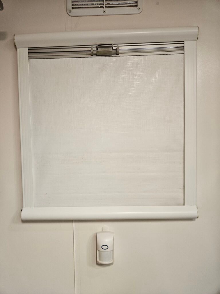 Caravan toilet light sensor