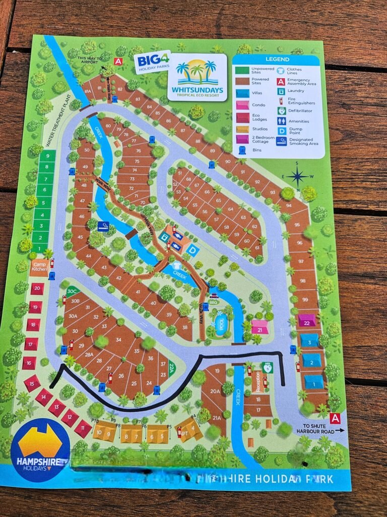 Big 4 Whitsundays Tropical Eco Resort camp map