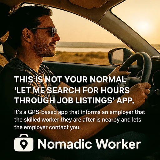 nomadic worker on the road